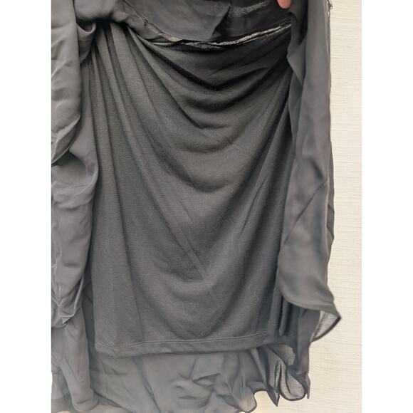 Jay Godfrey Women's One Shoulder Silk Blouse L Flowy Whimsigoth Witchy Festival - Picture 5 of 8